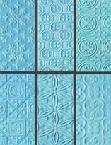 Плитка Impronta Italgraniti Square Blu Formelle Glitter Decoro 12.5x25 см, поверхность полуматовая, рельефная