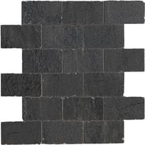Плитка Impronta Italgraniti Up Stone Black Muretto A Spacco 30x30 см, поверхность матовая