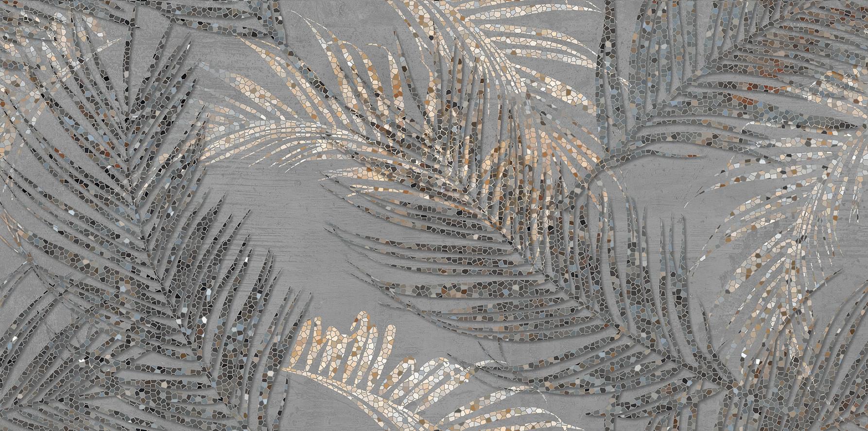 Плитка Infinity Ceramica Plaster Grey Tessera Sleek 60x120 см, поверхность матовая