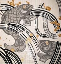 Плитка Irida Mosaic Art Рыбки 144x150.5 см, поверхность глянец