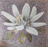 Плитка Irida Mosaic Art Цветок На Лиловом Фоне 150x150 см, поверхность глянец