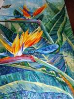 Плитка Irida Mosaic Art Экзотические Цветы 201.8x241 см, поверхность глянец