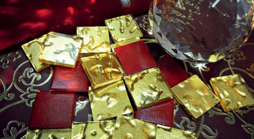 стекло фабрики Irida Mosaic коллекция Gold