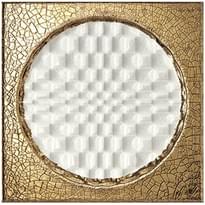 Плитка Iris Citta Di Faenza Geo Bianco Decoro Oro Glossy 15x15 см, поверхность глянец, рельефная