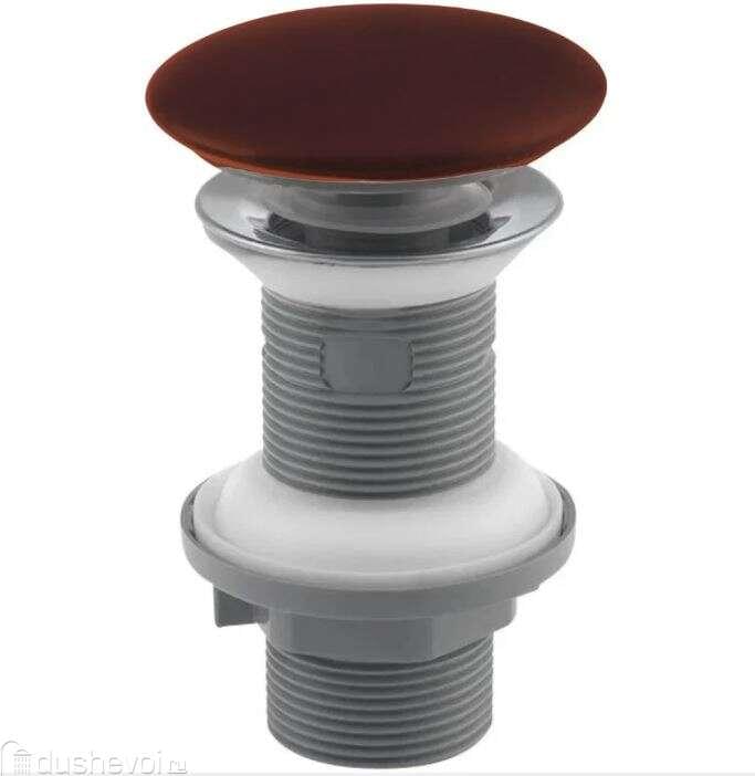 Плитка Isvea Ceramic Pop-Up Донный клапан для раковины Ceramic Pop-Up керамический без перелива клик-клак бордовый матовый  поверхность матовая