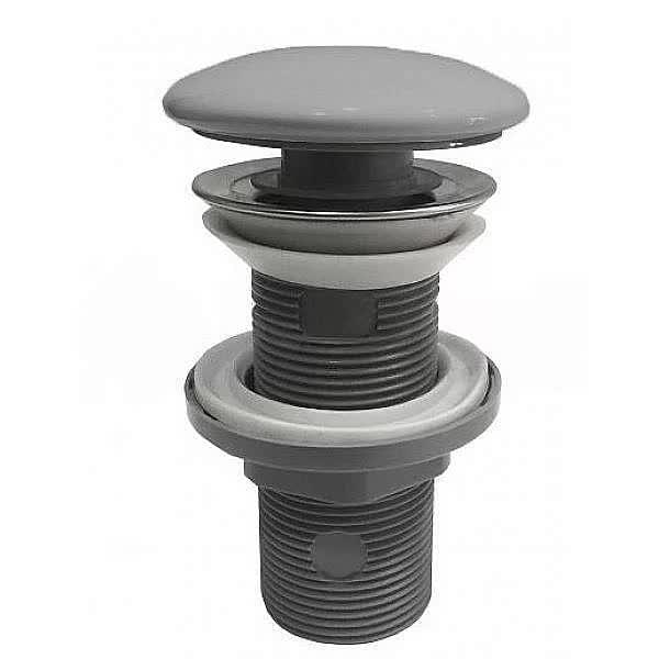 Плитка Isvea Ceramic Pop-Up Донный клапан для раковины Ceramic Pop-Up керамический без перелива клик-клак серый камень матовый  поверхность матовая