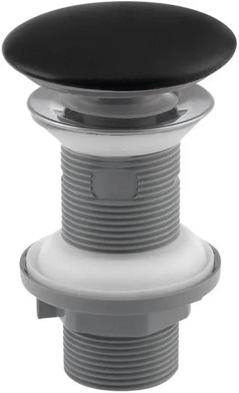 Плитка Isvea Ceramic Pop-Up Донный клапан для раковины Ceramic Pop-Up керамический без перелива клик-клак черный матовый  поверхность матовая