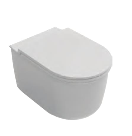 Плитка Isvea Fluido Унитаз подвесной FLUIDO WATER FALL 360x520 смыв водопад без сиденья белый матовый  поверхность матовая