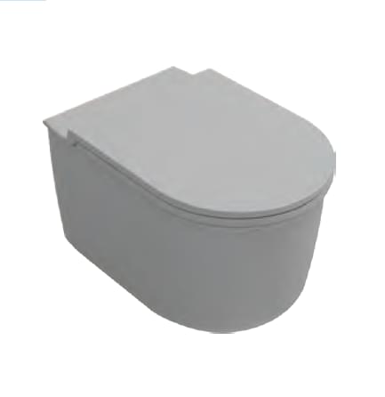 Плитка Isvea Fluido Унитаз подвесной FLUIDO WATER FALL 360x520 смыв водопад без сиденья серый камень матовый  поверхность матовая