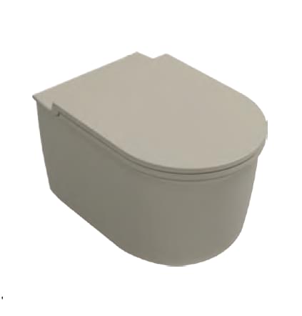 Плитка Isvea Fluido Унитаз подвесной FLUIDO WATER FALL 360x520 смыв водопад без сиденья слоновая кость матовый  поверхность матовая