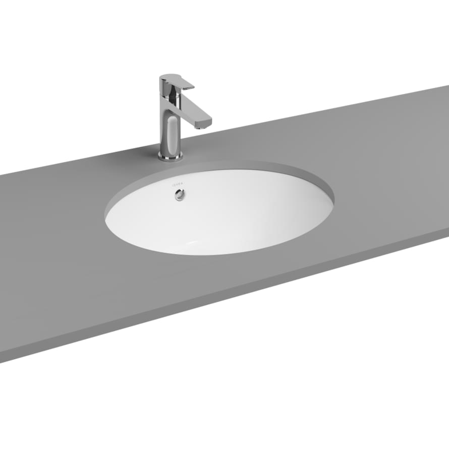 Плитка Isvea Infinity Раковина Soluzione встраиваемая снизу 573x404x221 белый  поверхность глянец