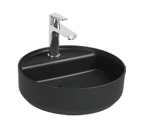 Плитка Isvea Infinity Раковина накладная INFINITY 420x420x120мм с отверстием под смеситель черный матовый  поверхность матовая