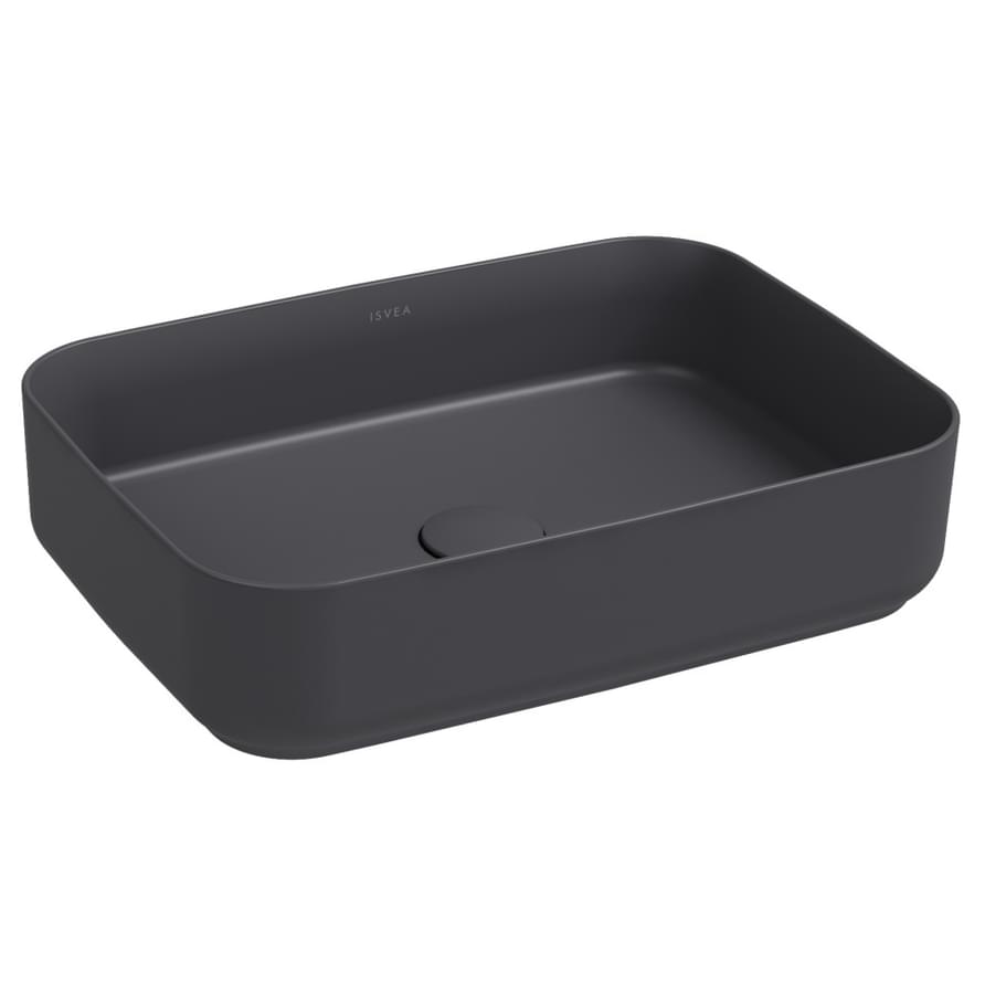 Плитка Isvea Infinity Раковина накладная INFINITY 500x360x120мм антрацит матовый  поверхность матовая