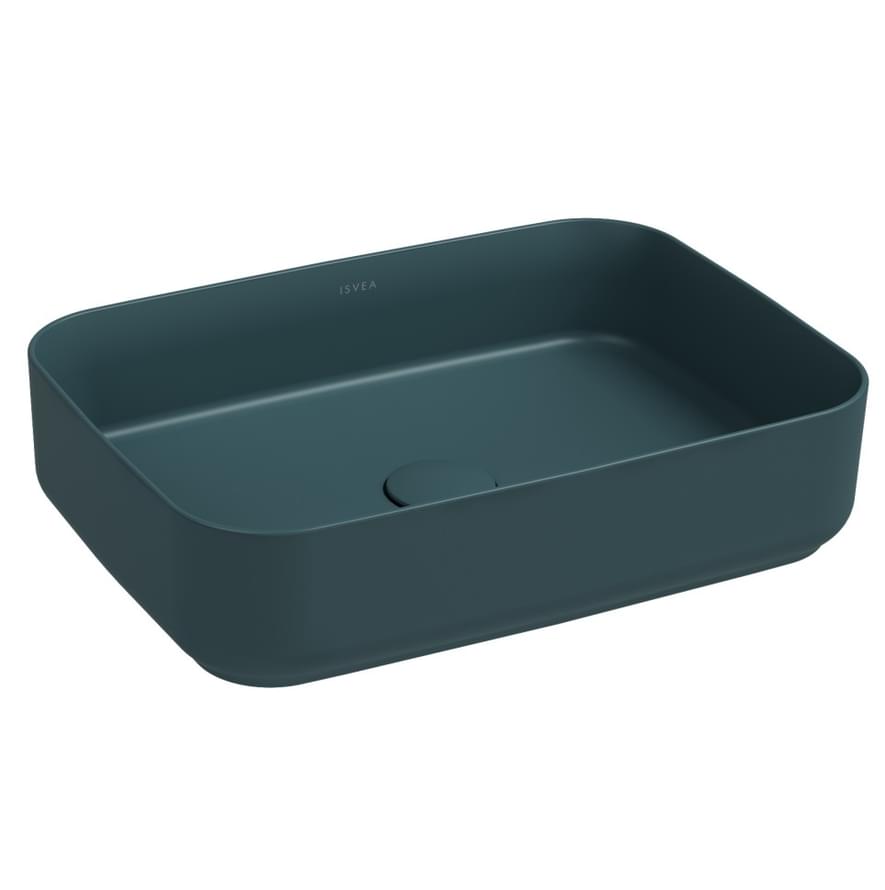 Плитка Isvea Infinity Раковина накладная INFINITY 500x360x120мм изумрудный матовый  поверхность матовая