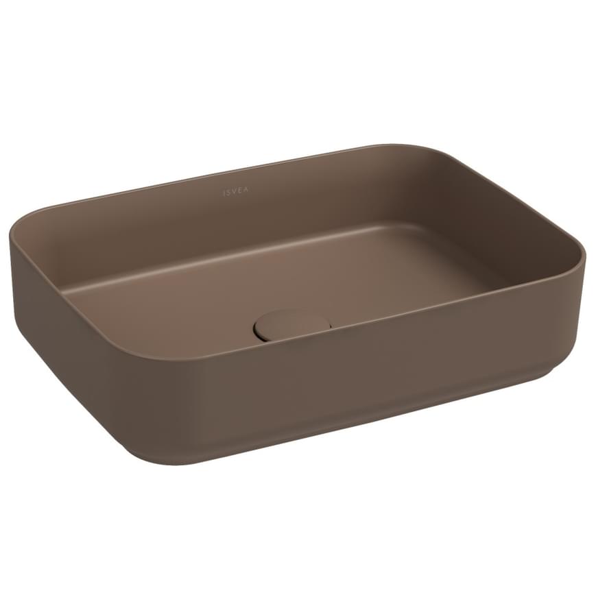 Плитка Isvea Infinity Раковина накладная INFINITY 500x360x120мм коричневый матовый  поверхность матовая
