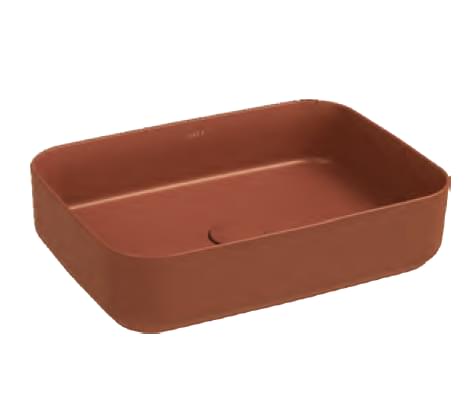 Плитка Isvea Infinity Раковина накладная INFINITY 500x360x120мм терракотовый матовый  поверхность матовая