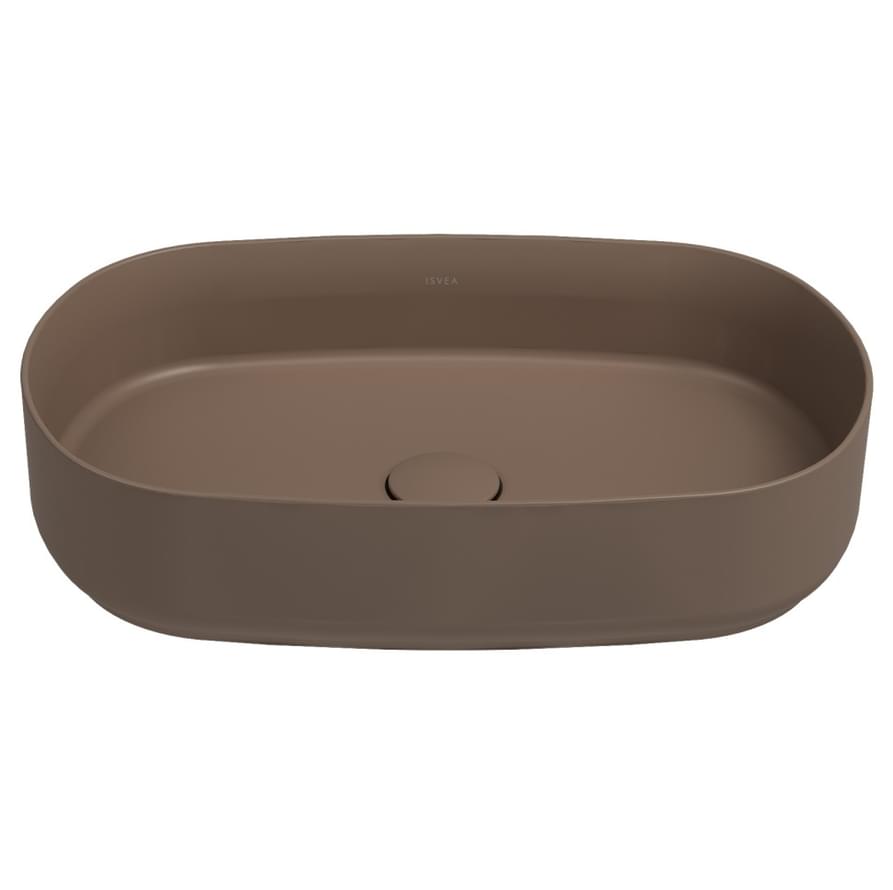 Плитка Isvea Infinity Раковина накладная INFINITY 550x360x120мм коричневый матовый  поверхность матовая