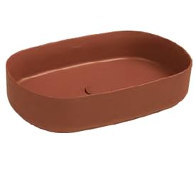 Плитка Isvea Infinity Раковина накладная INFINITY 550x360x120мм терракотовый матовый  поверхность матовая