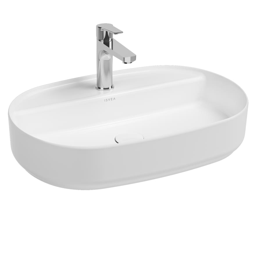 Плитка Isvea Infinity Раковина накладная INFINITY 600x400x120мм белый матовый  поверхность матовая