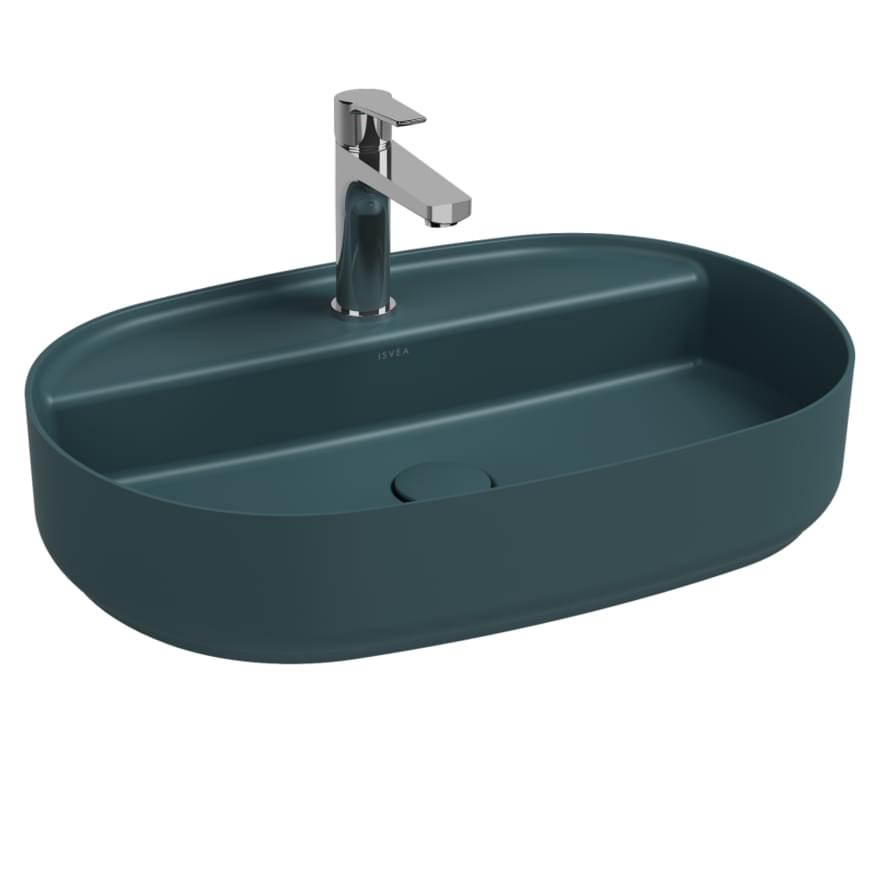 Плитка Isvea Infinity Раковина накладная INFINITY 600x400x120мм изумрудный матовый  поверхность матовая