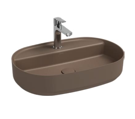 Плитка Isvea Infinity Раковина накладная INFINITY 600x400x120мм коричневый матовый  поверхность матовая