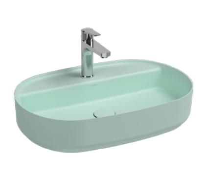 Плитка Isvea Infinity Раковина накладная INFINITY 600x400x120мм мятно-зеленый матовый  поверхность матовая