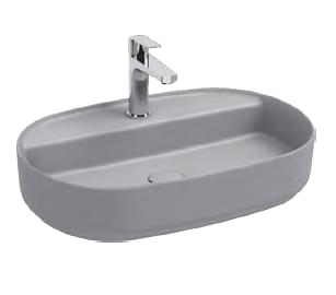 Плитка Isvea Infinity Раковина накладная INFINITY 600x400x120мм серый камень матовый  поверхность матовая