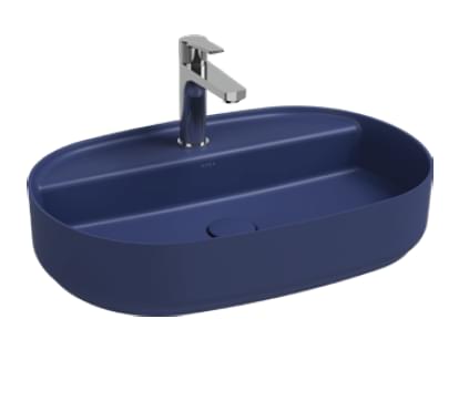 Плитка Isvea Infinity Раковина накладная INFINITY 600x400x120мм синий матовый  поверхность матовая