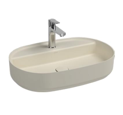 Плитка Isvea Infinity Раковина накладная INFINITY 600x400x120мм слоновая кость матовый  поверхность матовая