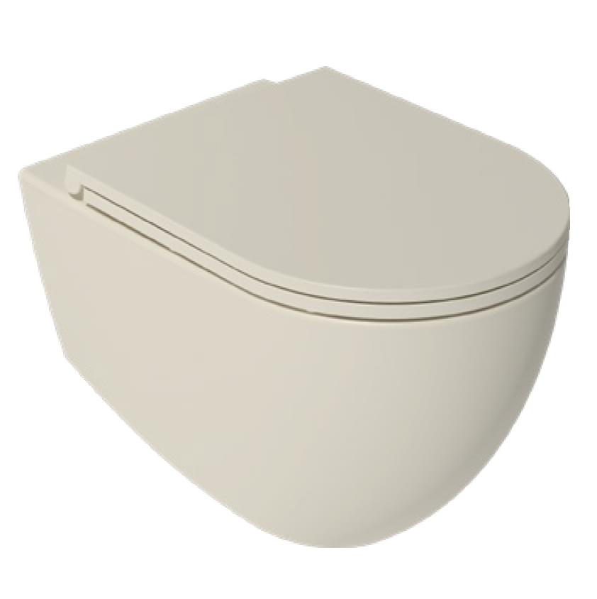 Плитка Isvea Infinity Унитаз подвесной INFINITY VORTEX 365x520 смыв торнадо без сиденья слоновая кость матовый  поверхность матовая