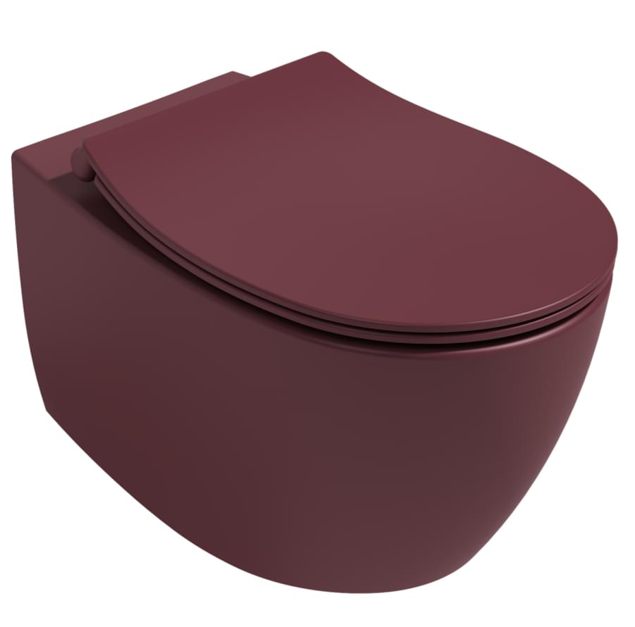 Плитка Isvea Sentimenti Сиденье для унитаза SENTIMENTI с микролифтом бордовый матовый  поверхность матовая