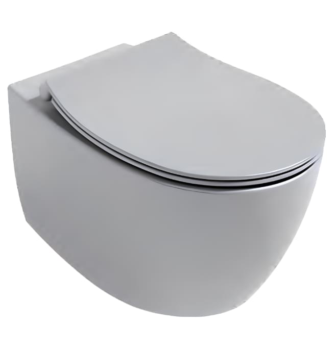 Плитка Isvea Sentimenti Унитаз подвесной SENTIMENTI VORTEX 363x510 смыв торнадо без сиденья серый камень матовый  поверхность матовая