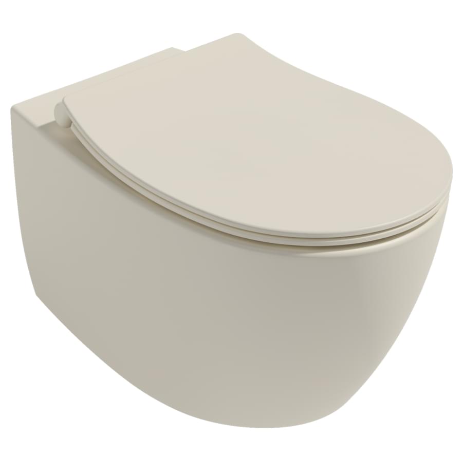 Плитка Isvea Sentimenti Унитаз подвесной SENTIMENTI VORTEX 363x510 смыв торнадо без сиденья слоновая кость матовый  поверхность матовая