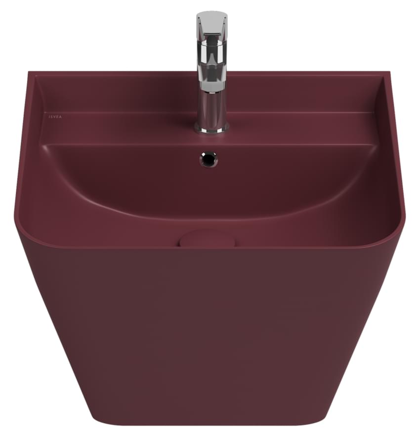 Плитка Isvea Sott Aqua Раковина подвесная SOTT AQUA 500x420x515мм бордовый матовый  поверхность матовая