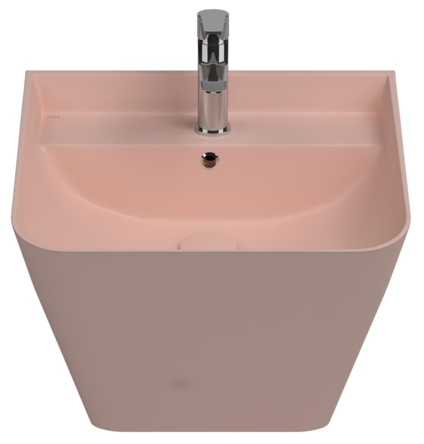 Плитка Isvea Sott Aqua Раковина подвесная SOTT AQUA 500x420x515мм лососевый матовый  поверхность матовая