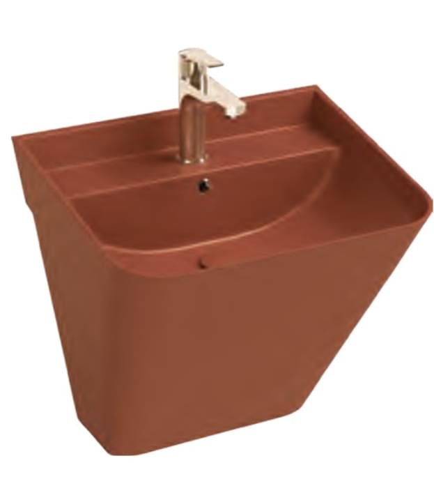 Плитка Isvea Sott Aqua Раковина подвесная SOTT AQUA 500x420x515мм терракотовый матовый  поверхность матовая