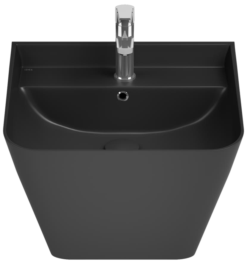 Плитка Isvea Sott Aqua Раковина подвесная SOTT AQUA 500x420x515мм черный матовый  поверхность матовая