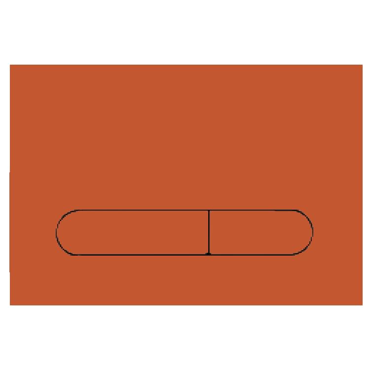 Плитка Isvea Sotti Смывная клавиша SOTTI терракотовый матовый поверхность матовая