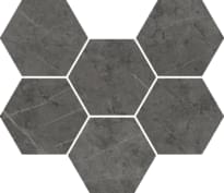 Плитка Italon Charme Evo Antracite Mosaico Hexagon 25x29 см, поверхность матовая