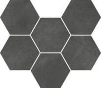 Плитка Italon Continuum Petrol Mosaico Hexagon 25x29 см, поверхность матовая