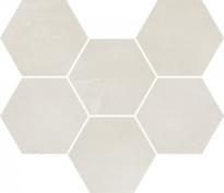 Плитка Italon Continuum Polar Mosaico Hexagon 25x29 см, поверхность матовая
