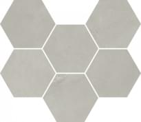 Плитка Italon Continuum Silver Mosaico Hexagon 25x29 см, поверхность матовая