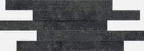 Плитка Italon Room Stone Black Brick 3D 28x78 см, поверхность полуматовая