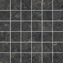 Плитка Italon Room Stone Black Mosaico 30x30 см, поверхность полуматовая