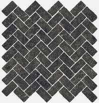 Плитка Italon Room Stone Black Mosaico Cross 29.7x31.5 см, поверхность полуматовая