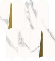 Плитка Italon Stellaris Statuario White Mosaico Elegant 32.5x36.1 см, поверхность полированная