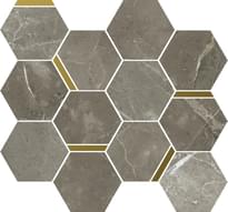 Плитка Italon Stellaris Tuscania Grey Mosaico Chic 28.3x32.8 см, поверхность матовая, рельефная