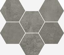 Плитка Italon Terraviva Dark Mosaico Hexagon 25x29 см, поверхность матовая