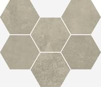 Плитка Italon Terraviva Greige Mosaico Hexagon 25x29 см, поверхность матовая