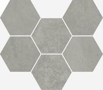 Плитка Italon Terraviva Grey Mosaico Hexagon 25x29 см, поверхность матовая